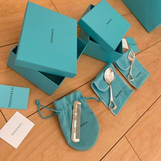 ティファニー(Tiffany & Co.)のTiffany 赤ちゃん 出産祝い ベビースプーンフォーク コーム 3点セット(スプーン/フォーク)