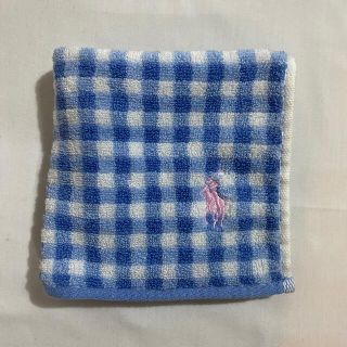 ラルフローレン(Ralph Lauren)のラルフローレン　ミニタオル　未使用品　ブルー　ポニー刺繍 #2265(ハンカチ/ポケットチーフ)