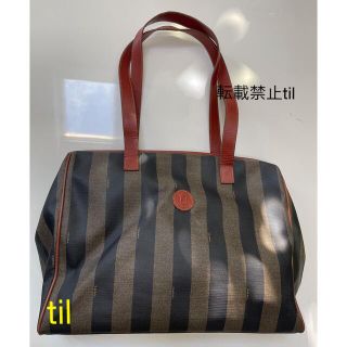 フェンディ(FENDI)の美品(訳あり)ヴィンテージ　FENDI ペカン　トートバッグ　※状態確認必須！！(トートバッグ)