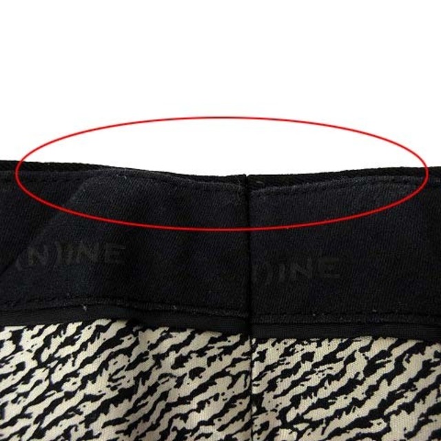 NUMBER (N)INE(ナンバーナイン)のナンバーナイン サイドライン ウール クロップド パンツ カットオフ ブラック メンズのパンツ(スラックス)の商品写真
