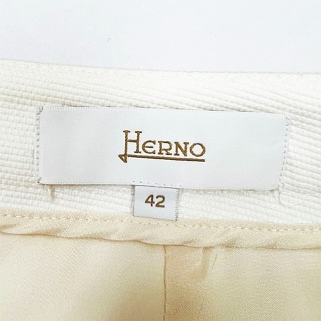 HERNO(ヘルノ)のヘルノ HERNO 膝丈 ストレッチ コットン スカート 白 ホワイト 42 レディースのスカート(その他)の商品写真