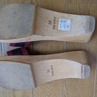Hermes - HERMES エルメス キャンバス フールトゥ サンダル 35 22.5