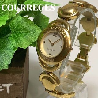 Courreges - 863 COURREGES グレージュ レディース 時計 クオーツ式 電池交換済