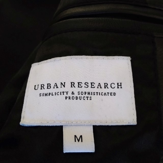 URBAN RESEARCH(アーバンリサーチ)のアーバンリサーチ シープスキン シングルライダースジャケット メンズのジャケット/アウター(ライダースジャケット)の商品写真