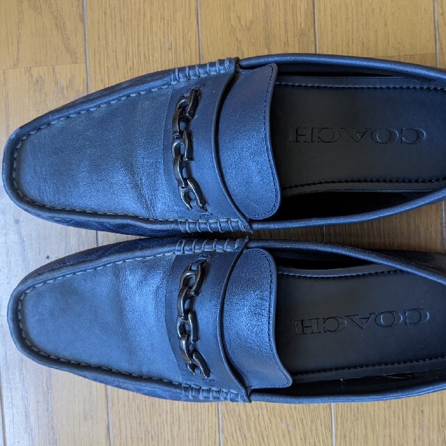 COACH コーチ ローファー 靴 黒色 ブラック 25.5cm シューズ | www