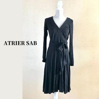 ATELIER SAB 【9】 ノースリーブワンピース ロング 光沢 日本製