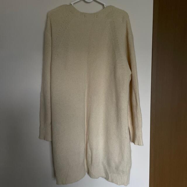 w closet(ダブルクローゼット)のw closet ロングニットカーディガン OFF WHITE  レディースのトップス(カーディガン)の商品写真