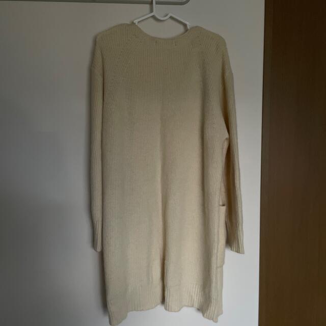 w closet(ダブルクローゼット)のw closet ロングニットカーディガン OFF WHITE  レディースのトップス(カーディガン)の商品写真