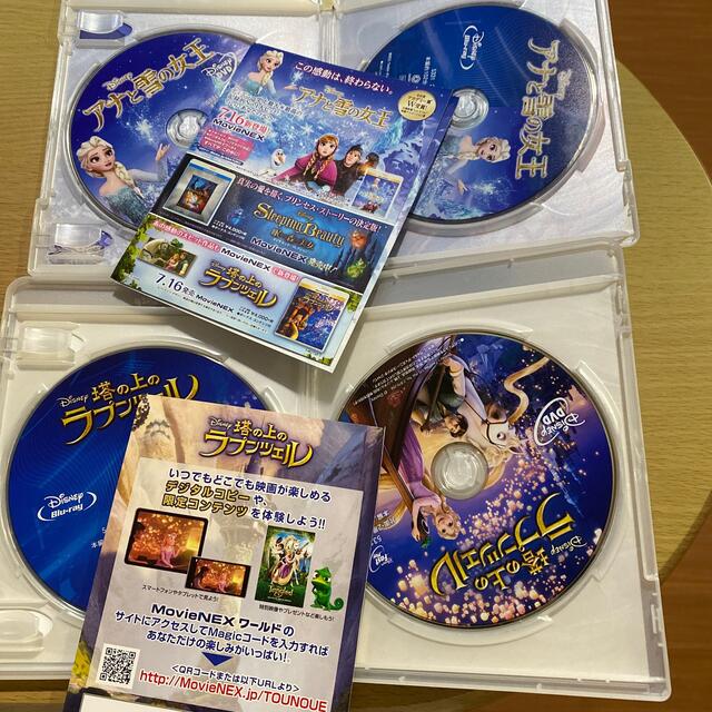 Disney(ディズニー)のディズニー 塔の上のラプンツェル／アナと雪の女王 ブルーレイ+DVD エンタメ/ホビーのDVD/ブルーレイ(キッズ/ファミリー)の商品写真