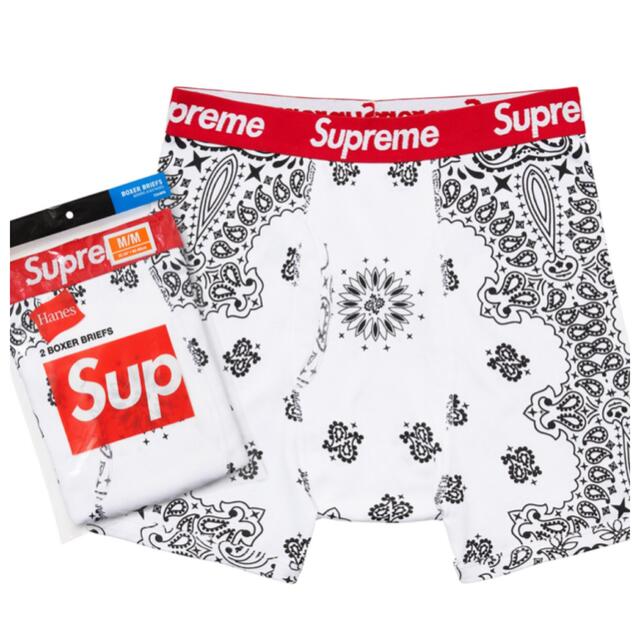 Supreme(シュプリーム)のSupreme/Hanes Bandana Boxer Briefs 黒白　２枚 メンズのアンダーウェア(ボクサーパンツ)の商品写真