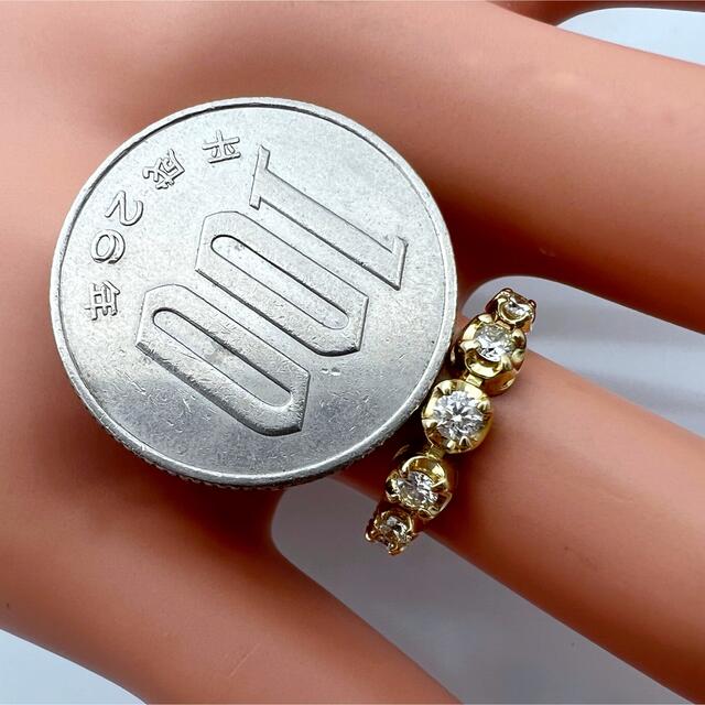 かんたんラ】 天然ダイヤモンドリング0.35ct k18の通販 by 天然