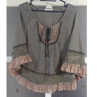 アクシーズファム(axes femme)のaxes femme♡カーキサマーニットポンチョカットソー(ポンチョ)