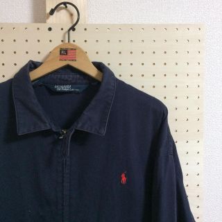 ポロラルフローレン(POLO RALPH LAUREN)の古着 ラルフローレン スウィングトップ ネイビー(ブルゾン)