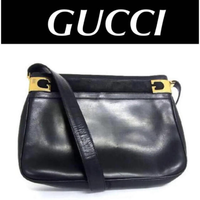 Gucci - 70s OLD GUCCI  Vintage サイドGショルダーバッグ
