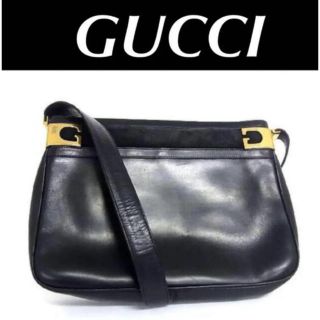 グッチ(Gucci)の【美品】☆70s OLD GUCCI  Vintage サイドGショルダーバッグ(ショルダーバッグ)