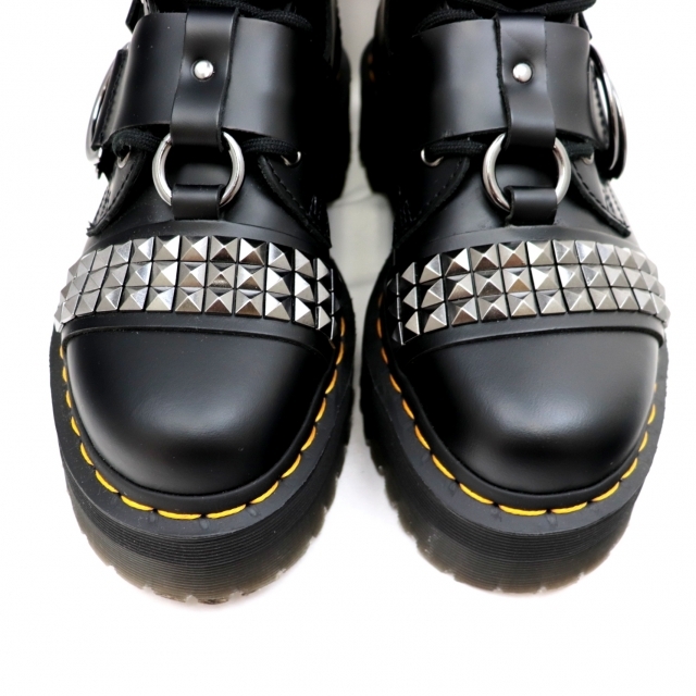 Dr.Martens(ドクターマーチン)の未使用 ドクターマーチン JADON HI STUD スタッズ 10ホール レザーレースアップブーツ レディース 黒 UK4/EU37 25761001 Dr.Martens レディースの靴/シューズ(ブーツ)の商品写真