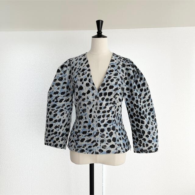 GANNI ガニー レオパード柄シャツ ブラウス S(36)サイズ | gellonautos.cl