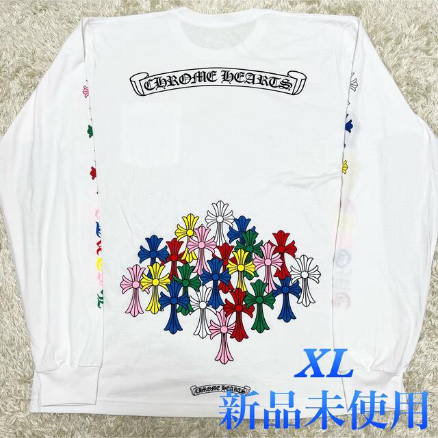 国内在庫】 Chrome 【新品未使用】激レア！ クロムハーツ セメタリークロス マルチカラー ロンT Hearts Tシャツ/カットソー(七分/長袖) 