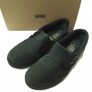 ヴァンズ(VANS)のVANS x SSZ バンズ エスエスゼット エスエスズィー 別注 REVERSE SLIP ON リバーススリッポン V98CL US6(24cm) ブラック 裏VANS キャンバス シューズ【中古】【VANS × SSZ】(スリッポン/モカシン)