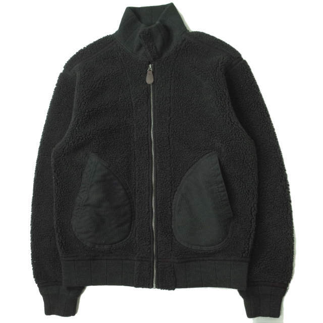 RRL ダブルアールエル 22SS FLEECE JACKET パイルフリースジャケット L BLACK Double RL ボア ジップアップ ブルゾン アウター【RRL】