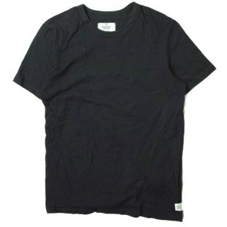 REIGNING CHAMP レイニングチャンプ カナダ製 S/S SET-IN TEE フラットシーマ クルーネックTシャツ M ブラック 半袖 トップス【中古】【REIGNING CHAMP】(Tシャツ/カットソー(半袖/袖なし))