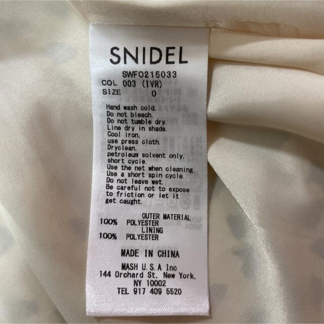 SNIDEL】0サイズ スナイデル デコルテオープンドットプリント SNIDEL】0サイズ スナイデル デコルテオープンドットプリント