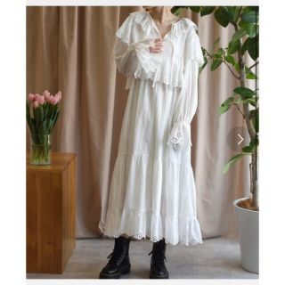 ダブルクローゼット(w closet)のAlley by w closet♡レースギャザーワンピース　新品未使用品！(ロングワンピース/マキシワンピース)