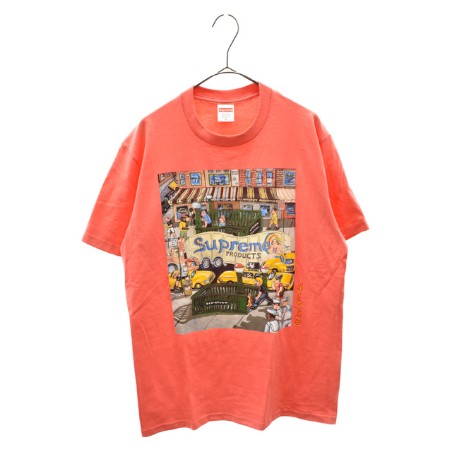 SUPREME シュプリーム 22SS Manhattan Tee マンハッタンフロントフォトプリント半袖Tシャツ ピンク71センチ身幅