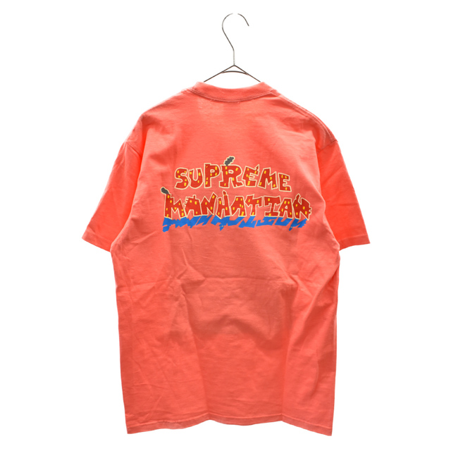 SUPREME シュプリーム 22SS Manhattan Tee マンハッタンフロントフォトプリント半袖Tシャツ ピンク71センチ身幅