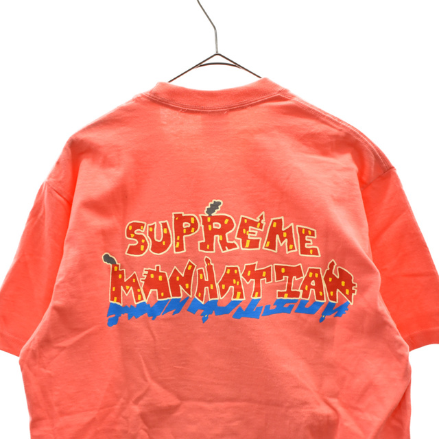 SUPREME シュプリーム 22SS Manhattan Tee マンハッタンフロントフォトプリント半袖Tシャツ ピンク71センチ身幅