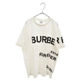 バーバリー(BURBERRY)のBURBERRY バーバリー 22SS Horse Ferry Print Cotton Oversize Tee ホースフェリープリント コットン オーバーサイズ半袖Tシャツ ホワイト 8040691(Tシャツ/カットソー(半袖/袖なし))