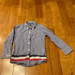 トミーヒルフィガー(TOMMY HILFIGER)のTOMMY HILFIGER 紺チェックシャツ 110(Tシャツ/カットソー)