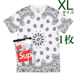 シュプリーム(Supreme)の１枚　XLサイズ supreme Hanes Bandana Tee 新品(Tシャツ/カットソー(半袖/袖なし))