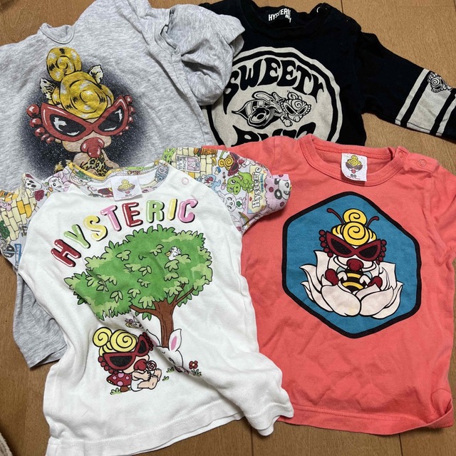 HYSTERIC MINI(ヒステリックミニ)のヒステリックミニ　4枚セット キッズ/ベビー/マタニティのベビー服(~85cm)(Ｔシャツ)の商品写真