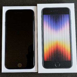 アイフォーン(iPhone)のiPhone SE3 第3世代 64GB SIMフリー ブラック新品 開封済(スマートフォン本体)