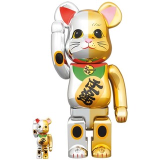 メディコムトイ(MEDICOM TOY)のBE@RBRICK 招き猫 開運 銀 千万両 金 100％ & 400％(その他)