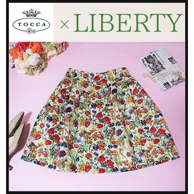 【TOCCA×LIBERTY】リバティコラボスカート　フラワープリント　花柄