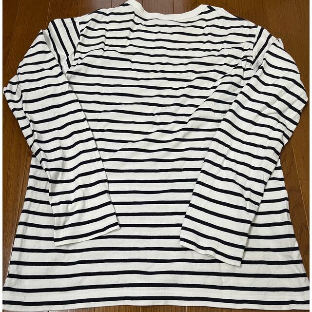 UNIQLO(ユニクロ)のユニクロ 長袖Tシャツ メンズ Lサイズ　ボーダー メンズのトップス(Tシャツ/カットソー(七分/長袖))の商品写真