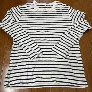 ユニクロ(UNIQLO)のユニクロ 長袖Tシャツ メンズ Lサイズ　ボーダー(Tシャツ/カットソー(七分/長袖))