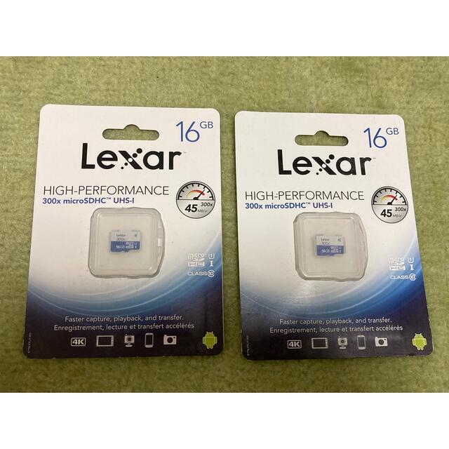 Lexar(レキサー)のLexar 16GB microSD 2個セット スマホ/家電/カメラのPC/タブレット(PC周辺機器)の商品写真