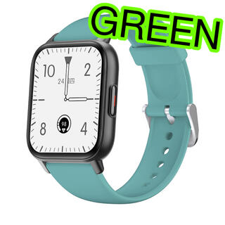 スマートウォッチ 1.69インチ 腕時計 Bluetooth5.0　グリーン(腕時計(デジタル))