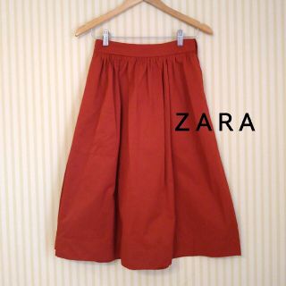 ザラ(ZARA)の【新品】ZARA☆ミモレ丈•フレアスカート(ひざ丈スカート)