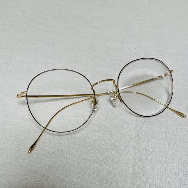 Zoff(ゾフ)のメガネ　ゴールド　Zoff  レディース レディースのファッション小物(サングラス/メガネ)の商品写真