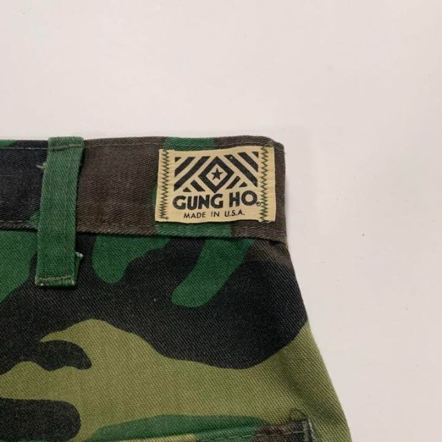 80's USA製 GUNG HO ベイカーカーゴパンツ 迷彩 TALON メンズのパンツ(ワークパンツ/カーゴパンツ)の商品写真