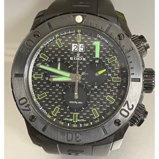 美品 EDOX エドックス クラス1 クロノオフショア 01115-37N-NV