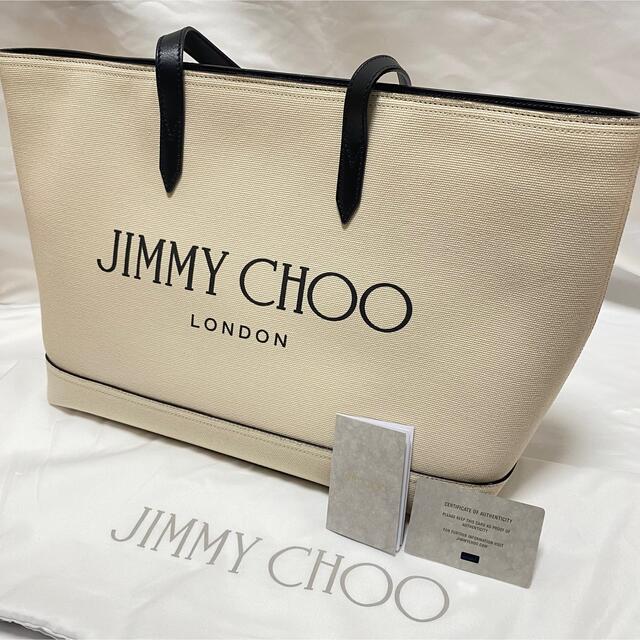 JIMMY CHOO(ジミーチュウ)の【新品】Jimmy Choo CANVAS LOGOトートバッグ レディースのバッグ(トートバッグ)の商品写真