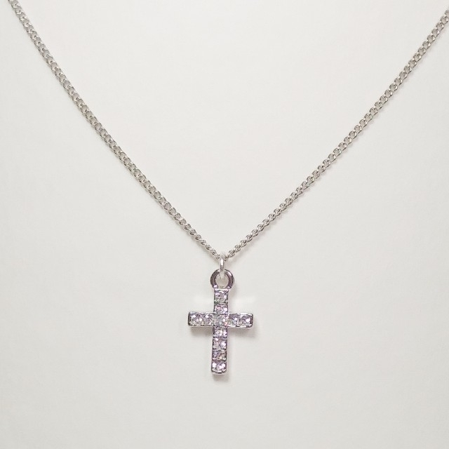 クロス(十字架)ネックレスシルバー レディースのアクセサリー(ネックレス)の商品写真