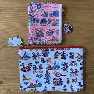 ディズニー(Disney)のディズニー　ハンドメイド　ポーチ　合皮　4個セット(ポーチ)