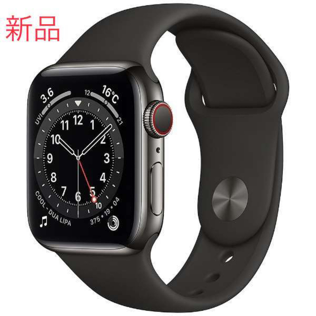 ブラック系通知機能【新品】Apple Watch 6 40mm グラファイトM06X3J/A