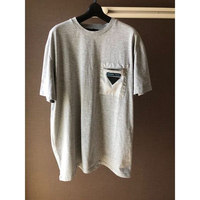 PRADA プラダ Tシャツ グレー M L ポケTTシャツ/カットソー(半袖/袖なし)